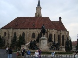 Mátyás templom a Mátyás szoborral, Kolozsvár